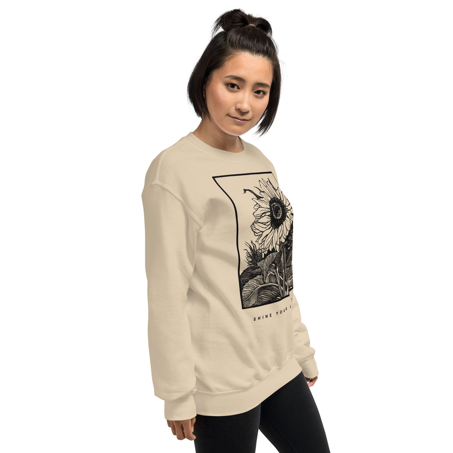 Shine Your Light Sunflower Crewneck (Sand)